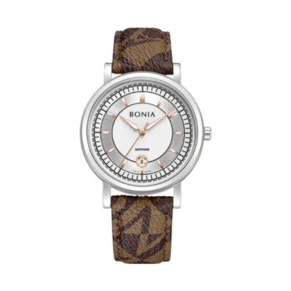 Bonia Classic BNB10875-1312 Brown Leather Strap Men Watch